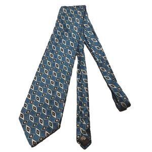 Perry Ellis Portfolio Silk Necktie Geo Tie Made in USA